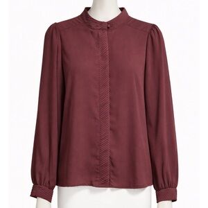 Elegant Burgundy Women’s Blouse by Selected Femme